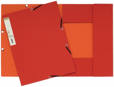 EXACOMPTA Chemise 3 rabats a elastique, forever rouge
