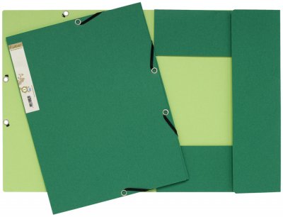 EXACOMPTA Chemise 3 rabats &agrave; elastiques  forever vert