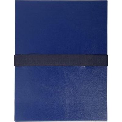 EXACOMPTA Chemise &agrave; sangle velcro avec rabat bleu