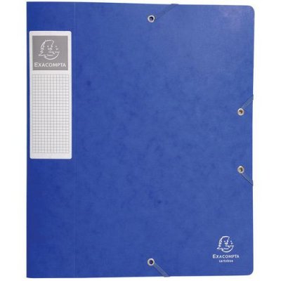 EXACOMPTA Chemise de classement  Cartobox A4 dos 60 mm Bleu - Lot de 10