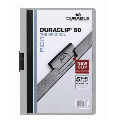 DURABLE Chemise de presentation a clip Duraclip A4 dos 6mm - carton de 25