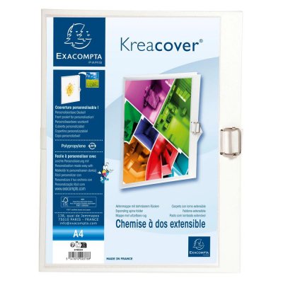 EXACOMPTA Chemise extensible a sangle personnalisable blanc