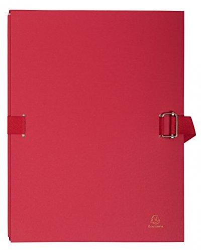 EXACOMPTA Chemise extensible carton dos 12 cm - rouge - Lot de 10