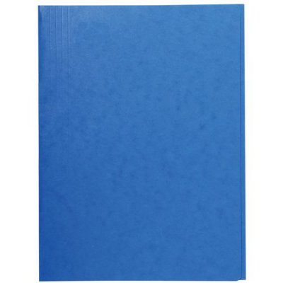 EXACOMPTA Chemise Simple Sans &Eacute;lastique Avec 3 Rabats 400gm&sup2; A4 Bleu
