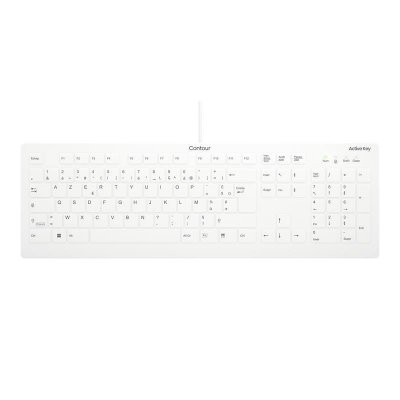 CHERRY  AK-C8112 clavier M&eacute;dical USB AZERTY Fran&ccedil;ais Blanc - Neuf