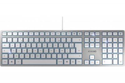 CHERRY  Clavier KC 6000 USB argent/blanc