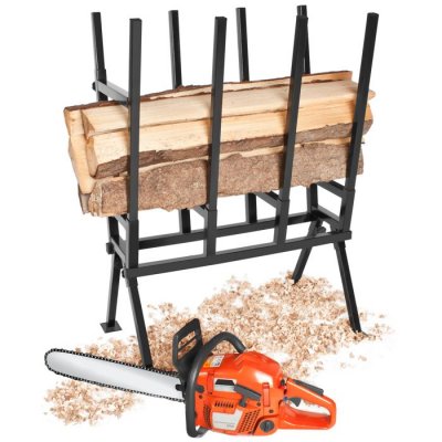 TECTAKE Chevalet de sciage - chavalet &agrave; b&ucirc;ches, chevalet de tron&ccedil;onnage pliable - noir