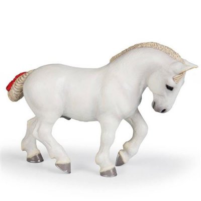PAPO Chevaux, Poulains Et Poneys Percheron Blanc