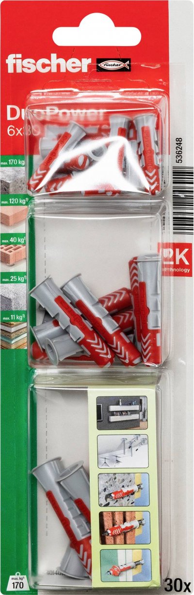 FISCHER Cheville Duopower blister 15(6x30) 10 ( 8x40) 5 (10X50)