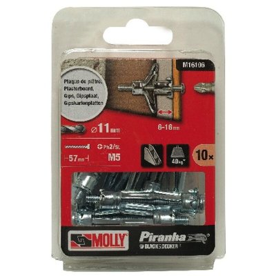 Cheville Metallique A Expansion Molly 5x50mm + Vis M5 X10