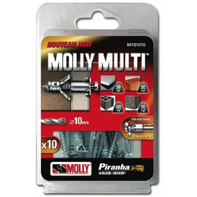 MOLLY Cheville  multi 5x60 avec vis agglo blister de 10