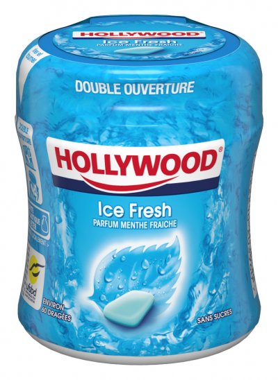 HOLLYWOOD Chewing Gum Ice Fresh sans sucre,  (87 g)