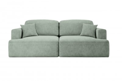CASANOVA Chiara - Canap&eacute; Droit Convertible Tissu Velours 3 Places Vert