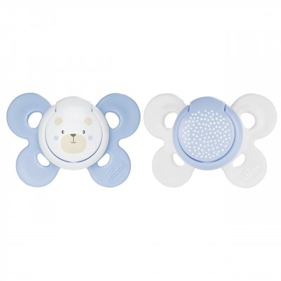 CHICCO  74931210000 Sucette Physio Comfort Silicone - Bleu - 0-6m