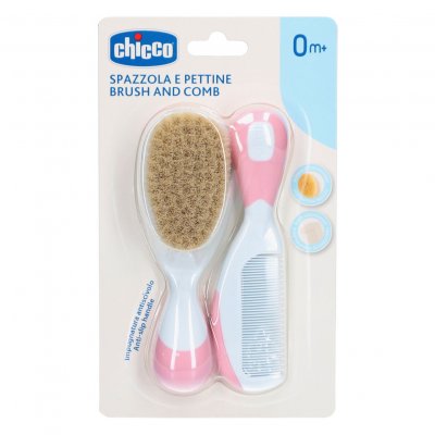 CHICCO  Bain Brosse et Peigne +0m Rose