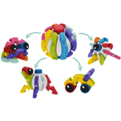 CHICCO  Balle &agrave; Construire 2 en 1 - Bo&icirc;te 10 pi&egrave;ces