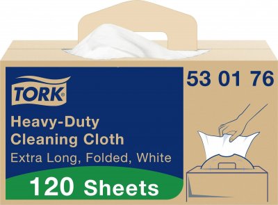 TORK Chiffon De Nettoyage Ultra R&eacute;sistant Pli&eacute; Handy Box-w7-