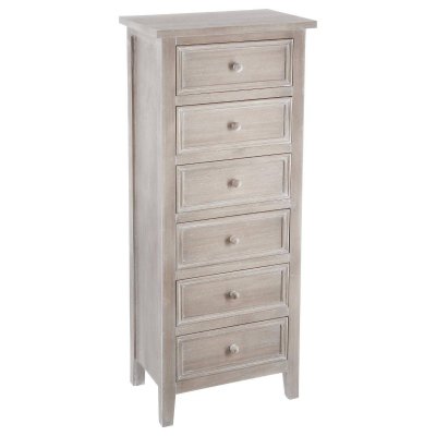 Chiffonnier bois blanc Atmosphera cr&eacute;ateur d'int&eacute;rieur - Bois clair