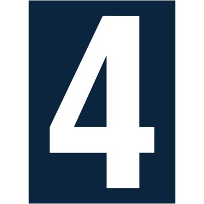 NOVAP Chiffre adh&eacute;sif N&deg; rue 4 sur carte