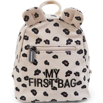 CHILDHOME  Sac &agrave; dos pour enfants My First Bag Toile L&eacute;opard