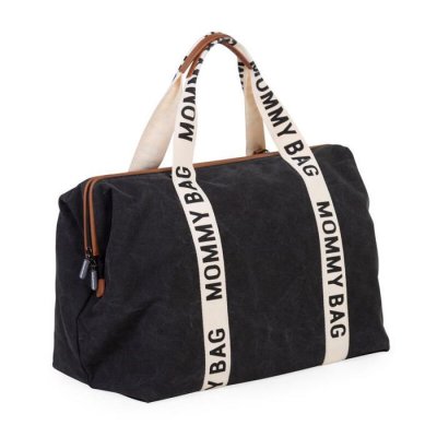 CHILDHOME  Sac &agrave; langer Mommy Bag Signatur Canvas noir