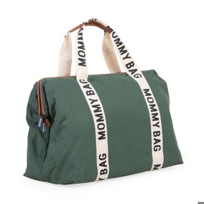 CHILDHOME  Sac &agrave; langer Mommy Bag Signatur Canvas vert