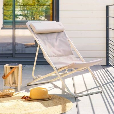 HESPERIDE Chilienne de jardin empilable pliable Mirael argile - Hesp&eacute;ride