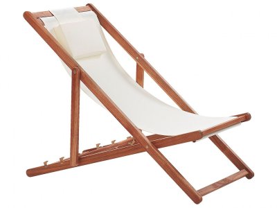 BELIANI Chilienne en bois naturel et tissu beige avellino 190665