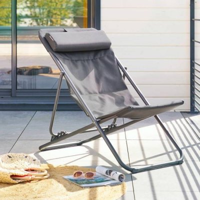 HESPERIDE Chilienne pliante Mira&euml;l anthracite / graphite Hesp&eacute;ride