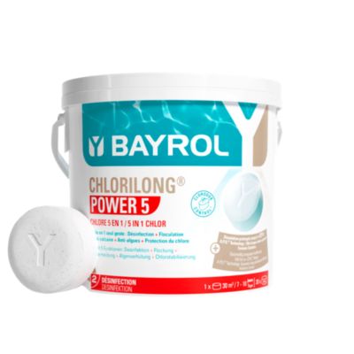 BAYROL Chlore galets Chlorilong Power 5  5 kg