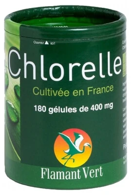 FLAMANT VERT Chlorelle Cultivee En France 180 Gelules 130g 