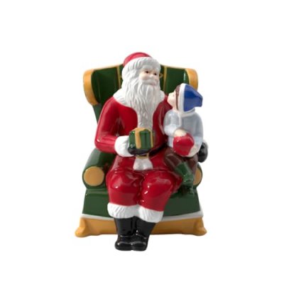 VILLEROY & BOCH Christmas Toys P&egrave;re No&euml;l sur son fauteuil Multicolore 