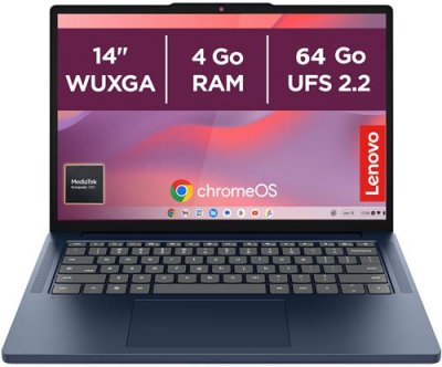 LENOVO Chromebook 14M8911 14"" MediaTek Kompanio 6 Go RAM 64 Go eMMC Bleu cosmique