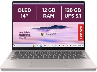 LENOVO Chromebook 14M9610 14"" MediaTek Kompanio Ultra 12 Go RAM 128 Go SSD Beige