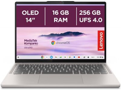 LENOVO Chromebook 14M9610 14"" MediaTek Kompanio Ultra 16 Go RAM 256 Go SSD Beige