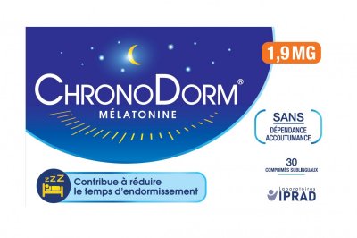 CHRONODORM  M&eacute;latonine 1,9 mg 30 Comprim&eacute;s Sublinguaux lot de 2 bo&icirc;tes