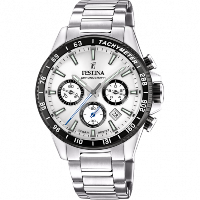 Chronograph Festina F20560/1 Cadran Blanc - 45mm - 10ATM