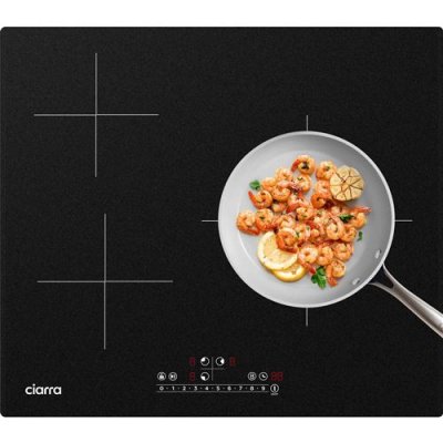  Ciarra AWBIH3B Plaque &agrave; induction 3 zones fonction Boost 6200W 60cm Noir