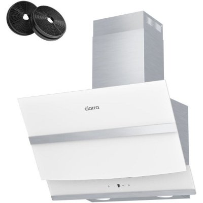 CIARRA  hotte inclin&eacute;e tactile 60cm 750m3/h classe a avec filtre &agrave; charbon