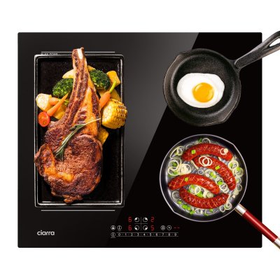CIARRA  plaque induction 4 foyer flexizone 7200w booster 59cm cd4bfbih CD4BFBIH