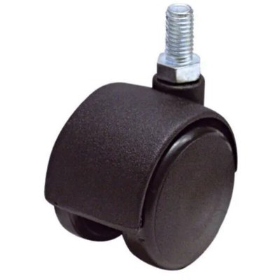 GUITEL Cime - Roulette twiny d. 40 mm &agrave; tige filet&eacute; M8x12 mm, hauteur 50 mm