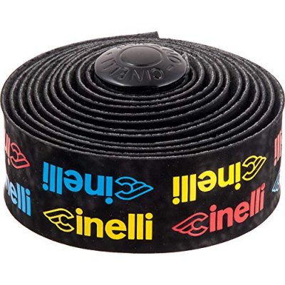 CINELLI  Tape Logo Velvet Multicolor Handlebar Tape Noir
