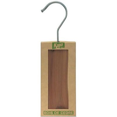 KAPO Cintres anti-mites bois de c&egrave;dre - lot de 2