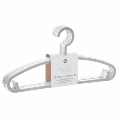 ATMOSPHERA Cintres enfants en plastique - Lot de 6 - Gris