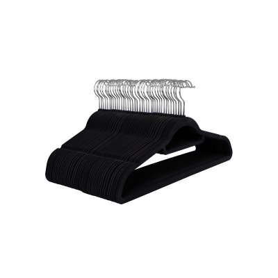 SONGMICS Cintres  Lot de 50, Crochet pivotant &agrave; 360&deg; Noir CRF50B