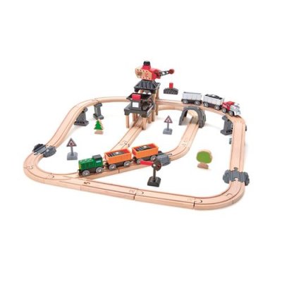HAPE Circuit de train en bois parcours de la mine 