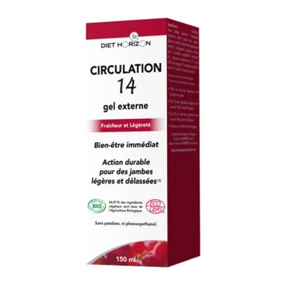 DIET HORIZON Circulation 14 gel externe 150ml  bio