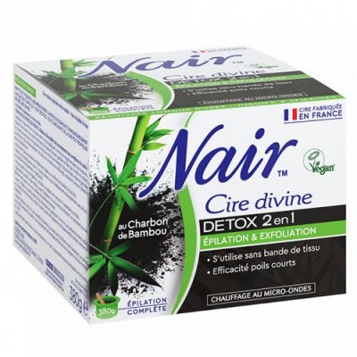 NAIR Cire D&eacute;pilatoire Detox 2 En 1 Au Charbon  - La Boite De 380g