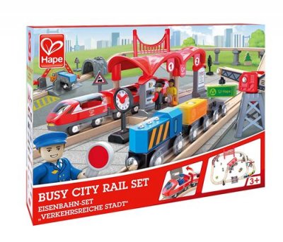 HAPE Cirtcuit de train en bois urbain 