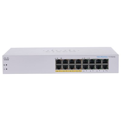 CISCO  CBS110-16PP-EU Unmanaged 16-port GE, (8 support CBS110-16PP-EU